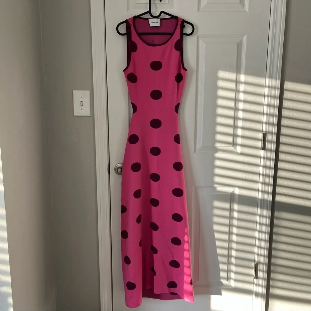 EUC The Wolf Gang Mira Sleeveless Knit Maxi Dress size Large - Picture 2 of 13